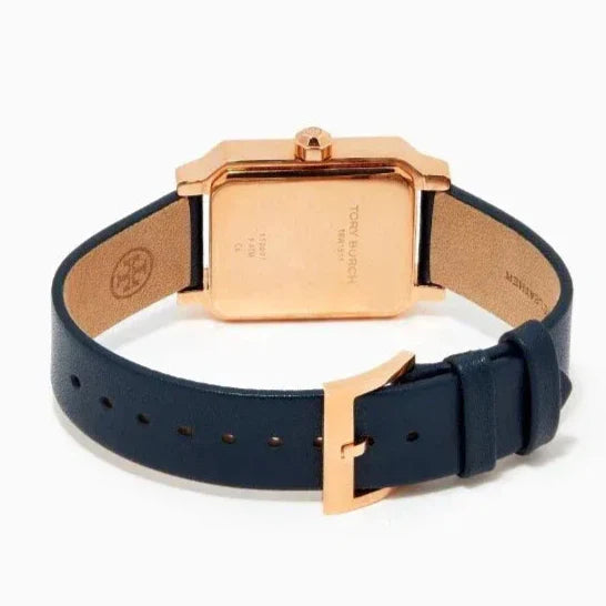 Tory Burch Robinson Quartz Blue Dial Blue Leather Strap Watch for Women - TBW1511