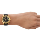 Tory Burch The Tory Chronograph Black Dial Black Leather Strap Watch for Women - TBW1055