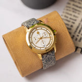 Tory Burch Classic Chronograph White Dial Grey Nylon Strap Watch for Women - TBW1035