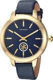 Tory Burch Collins Quartz Blue Dial Blue Leather Strap Watch for Women - TBW1203