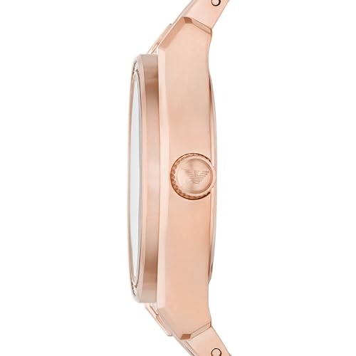 Emporio Armani Federica Analog Mother of Pearl Dial Rose Gold Steel Strap Watch for Women - AR11558