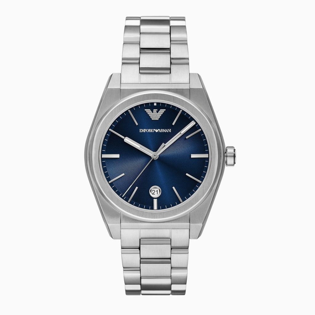 Emporio Armani Frederico Analog Blue Dial Silver Steel Strap Watch for Men - AR11620