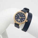 Tory Burch Collins Quartz Blue Dial Blue Leather Strap Watch for Women - TBW1303