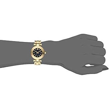 Tory Burch Classic T Black Dial Gold Steel Strap Watch for Women - TBW9010