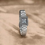 Emporio Armani Genni Analog Mother of Pearl Dial Silver Steel Strap Watch for Women - AR11662