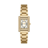 Emporio Armani Genni Crystals Mother of Pearl Dial Gold Steel Strap Watch for Women - AR11659