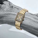 Emporio Armani Genni Crystals Gold Dial Gold Steel Strap Watch for Women  - AR11663