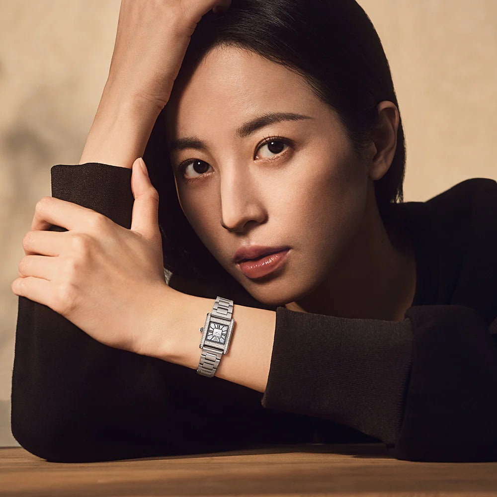 Emporio Armani Genni Analog Mother of Pearl Dial Silver Steel Strap Watch for Women - AR11662