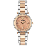 Versace Reve Analog Rose Gold Dial Two Tone Steel Strap Watch for Women - VE8B00424