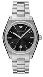 Emporio Armani Frederico Analog Black Dial Silver Steel Strap Watch for Men - AR11622