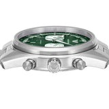 Emporio Armani Racer Chronograph Green Dial Silver Steel Strap Watch for Men - AR11637
