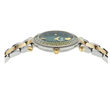 Versace Reve Analog Green Dial Two Tone Steel Strap Watch for Women - VE8B00524