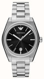 Emporio Armani Frederico Analog Black Dial Silver Steel Strap Watch for Men - AR11622
