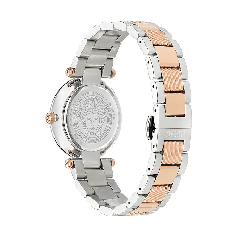 Versace Reve Analog Rose Gold Dial Two Tone Steel Strap Watch for Women - VE8B00424