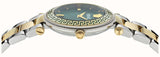 Versace Reve Analog Green Dial Two Tone Steel Strap Watch for Women - VE8B00524