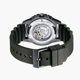Citizen Mechanical Automatic Black Dial Black Rubber Strap Watch for Men - NJ0125-11E