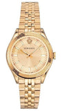Versace Virtus Quartz Gold Dial Gold Steel Strap Watch for Women - VEHU00720