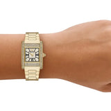 Emporio Armani Genni Crystals Gold Dial Gold Steel Strap Watch for Women  - AR11663
