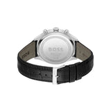 Hugo Boss Gregor Chronograph Black Dial Black Leather Strap Watch for Men - 1514049
