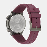 Versace Greca Logo Diver Quartz Black Dial Purple Rubber Strap Watch for Men - VE8G00224