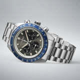 Seiko Prospex Speedtimer Solar Chronograph Grey Dial Silver Steel Strap Watch for Men - SSC939