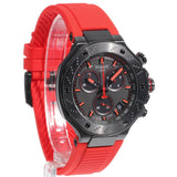 Tissot T Race Chronograph Black Dial Red Rubber Strap Watch for Men - T141.417.37.061.01