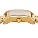 Tory Burch Eleanor Mother of Pearl Pink Dial Gold Steel Strap Watch for Women - TBW1077