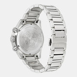 Versace Greca Dome Chronograph Blue Dial Silver Steel Strap Watch for Men - VE6K00323