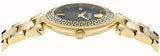 Versace Reve Analog Black Dial Gold Steel Strap Watch for Women - VE8B00624
