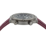 Versace Greca Logo Diver Quartz Black Dial Purple Rubber Strap Watch for Men - VE8G00224