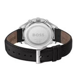 Hugo Boss Avery Chronograph Blue Dial Black Leather Strap Watch for Men - 1514156