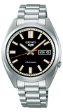 Seiko 5 Sports SNXS Series Automatic Black Dial Silver Steel Strap Watch for Men - SRPK89K1