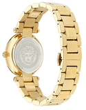 Versace Reve Analog Black Dial Gold Steel Strap Watch for Women - VE8B00624
