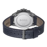 Hugo Boss Troper Chronograph Blue Dial Blue Leather Strap Watch for Men - 1514056