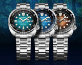 Seiko US Special Edition Automatic Green Dial Silver Steel Strap Watch for Men - SRPH57