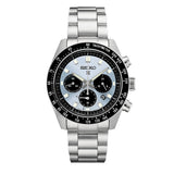 Seiko Prospex Speedtimer 41.4 Solar Chronograph Blue Dial Silver Steel Strap Watch for Men - SSC935