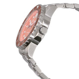 Citizen Mechanical Automatic Orange Dial Silver Steel Strap Watch for Men - NJ0128-80X