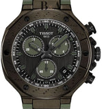 Tissot T Race Chronograph Black Dial Green Rubber Strap Watch for Men - T141.417.37.061.02