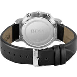 Hugo Boss Integrity Chronograph Black Dial Black Leather Strap Watch for Men - 1513777