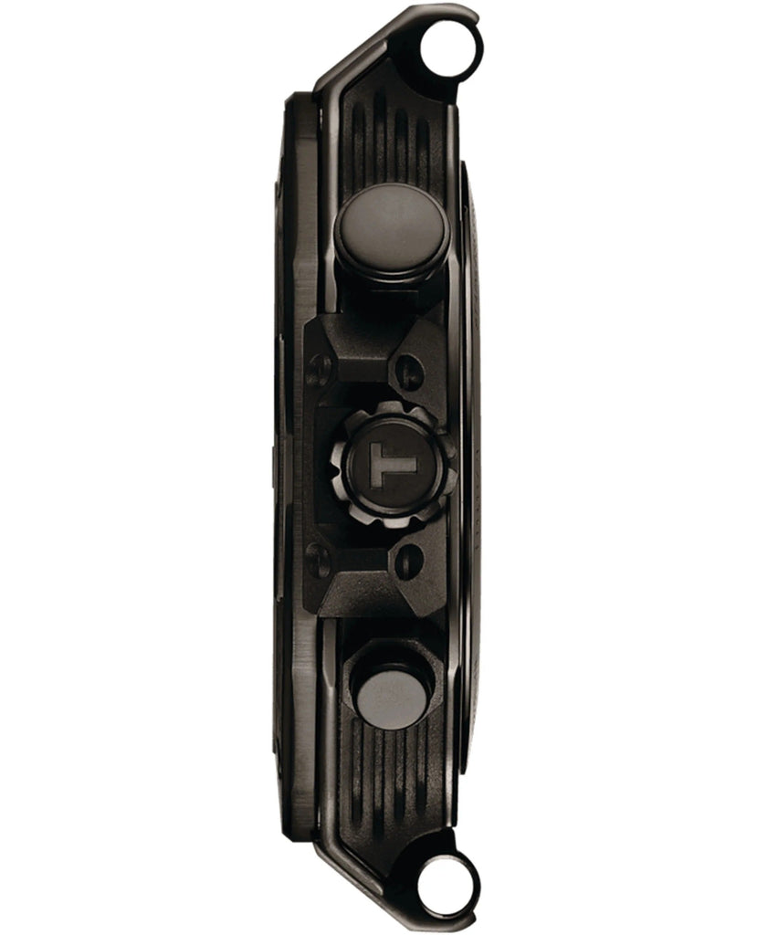 Tissot T Race Chronograph Black Dial Green Rubber Strap Watch for Men - T141.417.37.061.02