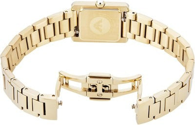 Emporio Armani Genni Crystals Gold Dial Gold Steel Strap Watch for Women  - AR11663