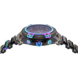 Versace Icon Active Chronograph Black Dial Grey Silicone Strap Watch for Men - VEZ701022