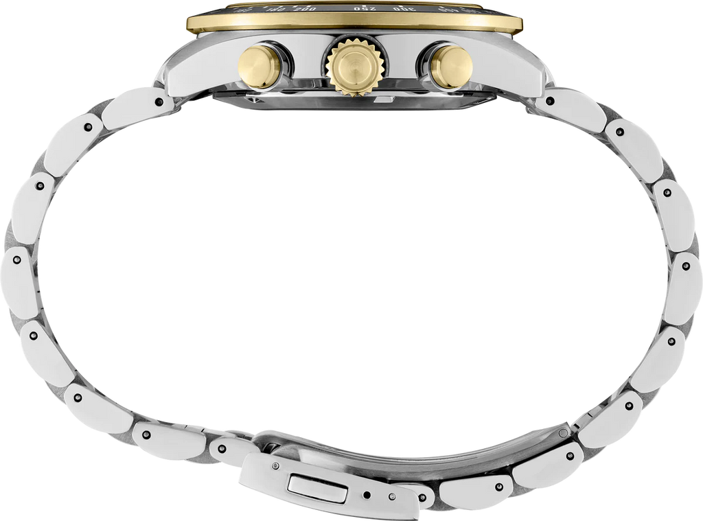 Seiko Prospex Speedtimer Solar Chronograph Black Dial Silver Steel Strap Watch for Men - SSC941