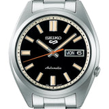 Seiko 5 Sports SNXS Series Automatic Black Dial Silver Steel Strap Watch for Men - SRPK89K1