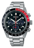 Seiko Prospex Speedtimer Solar Chronograph Black Dial Silver Steel Strap Watch for Men - SSC915
