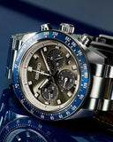 Seiko Prospex Speedtimer Solar Chronograph Grey Dial Silver Steel Strap Watch for Men - SSC939