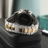 Hugo Boss Allure Chronograph Blue Dial Two Tone Steel Strap Watch for Men - 1514163