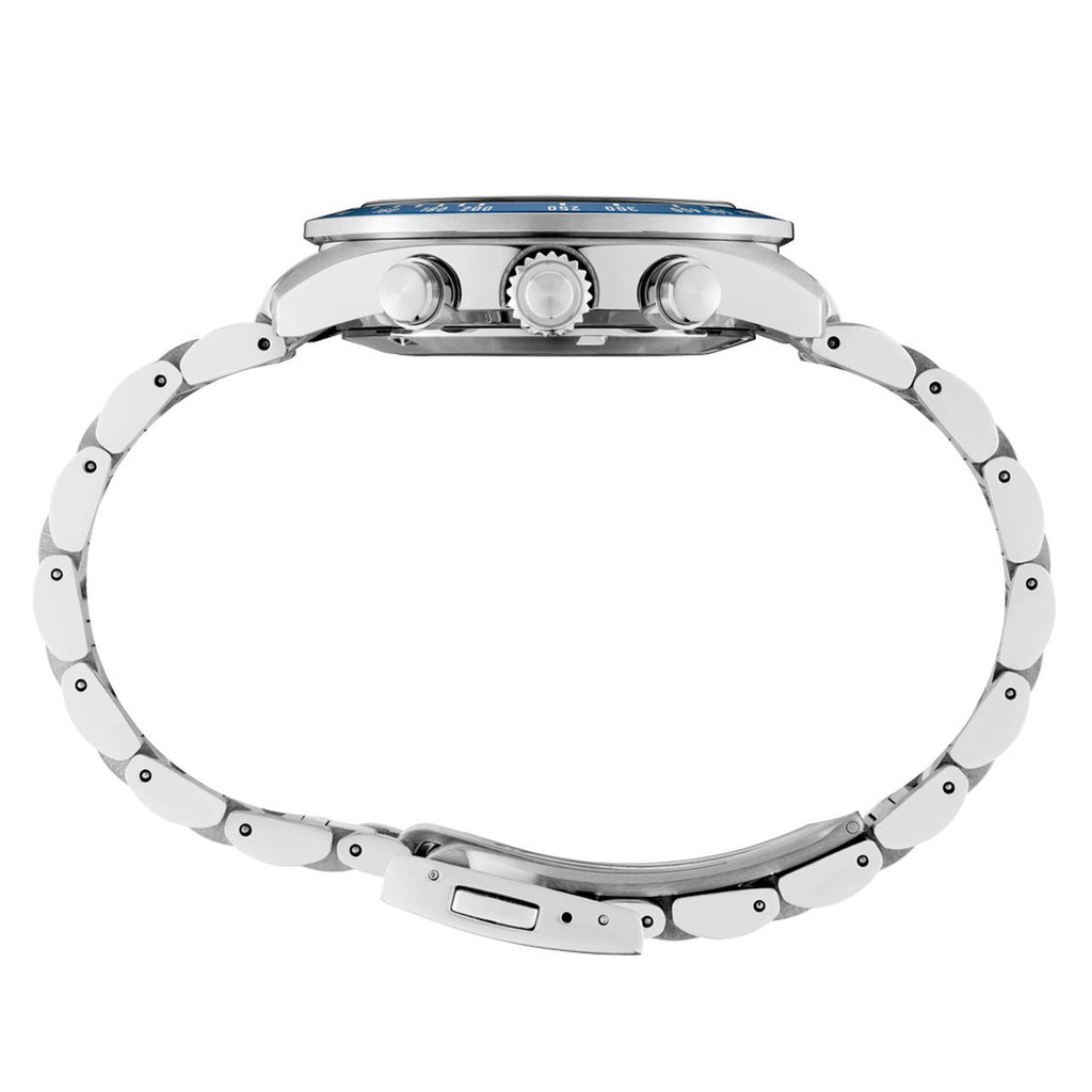 Seiko Prospex Speedtimer Solar Chronograph Grey Dial Silver Steel Strap Watch for Men - SSC939