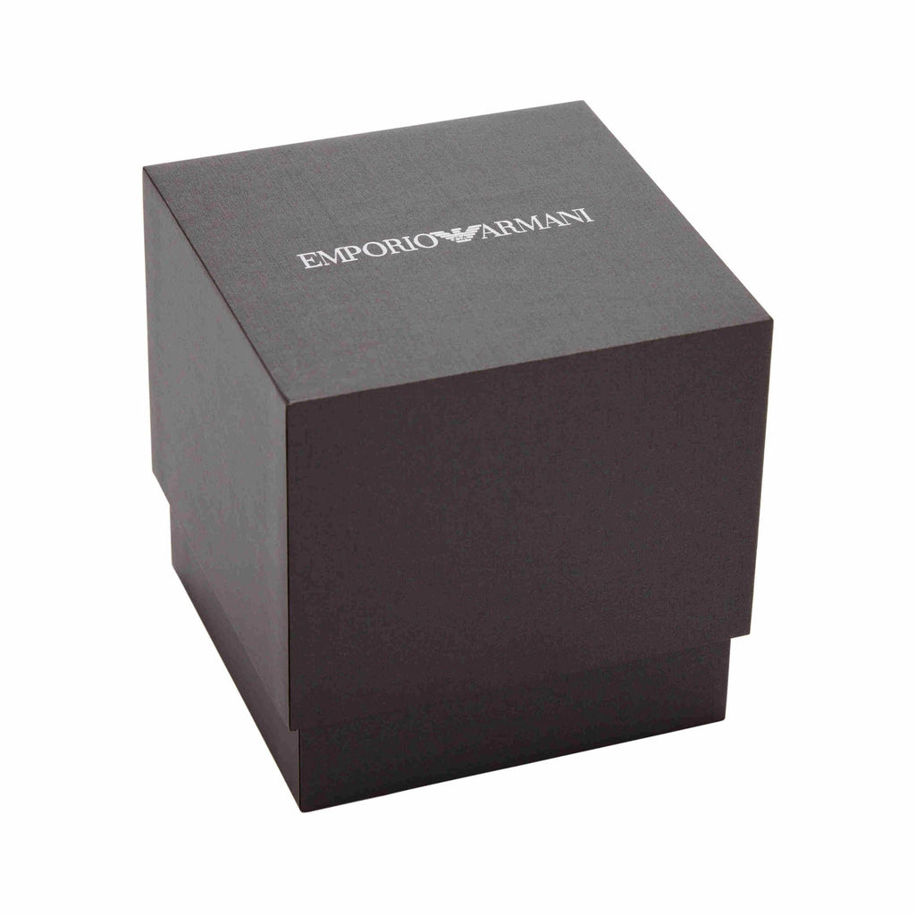 Emporio Armani Racer Chronograph Green Dial Silver Steel Strap Watch for Men - AR11637