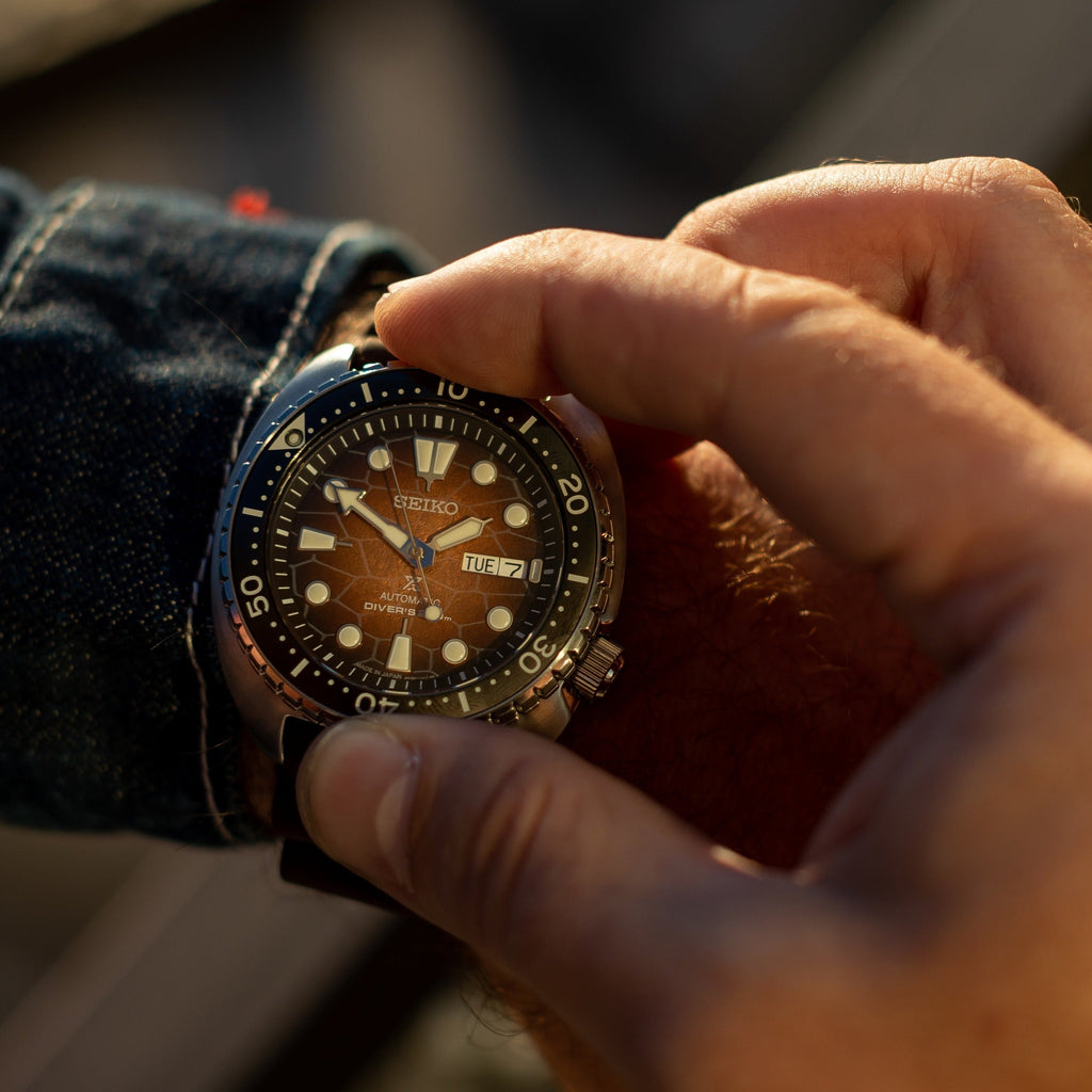 Seiko Prospex US Special Edition King Turtle Automatic Brown Dial Silver Steel Strap Watch for Men - SRPH55